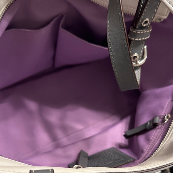 Coach Two-Tone Cream and Gray Shoulder Bag - Picture 8 of 8